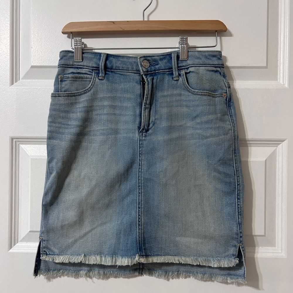 Abercrombie & Fitch Light Blue Denim Pencil Skirt